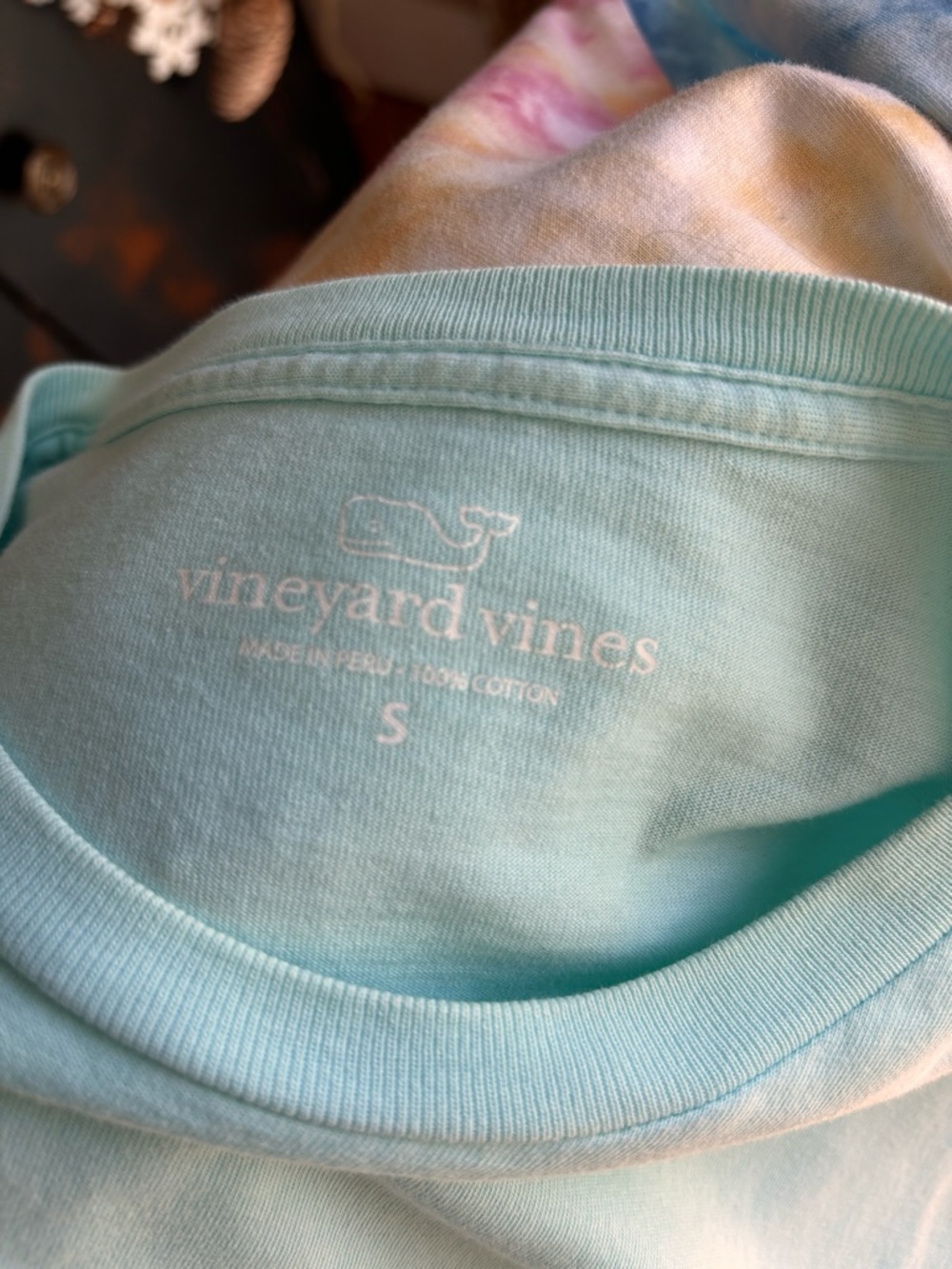 Vineyard Vines Men’s Long-Sleeve Pocket Tee - Mint Aqua - Picture 4 of 4